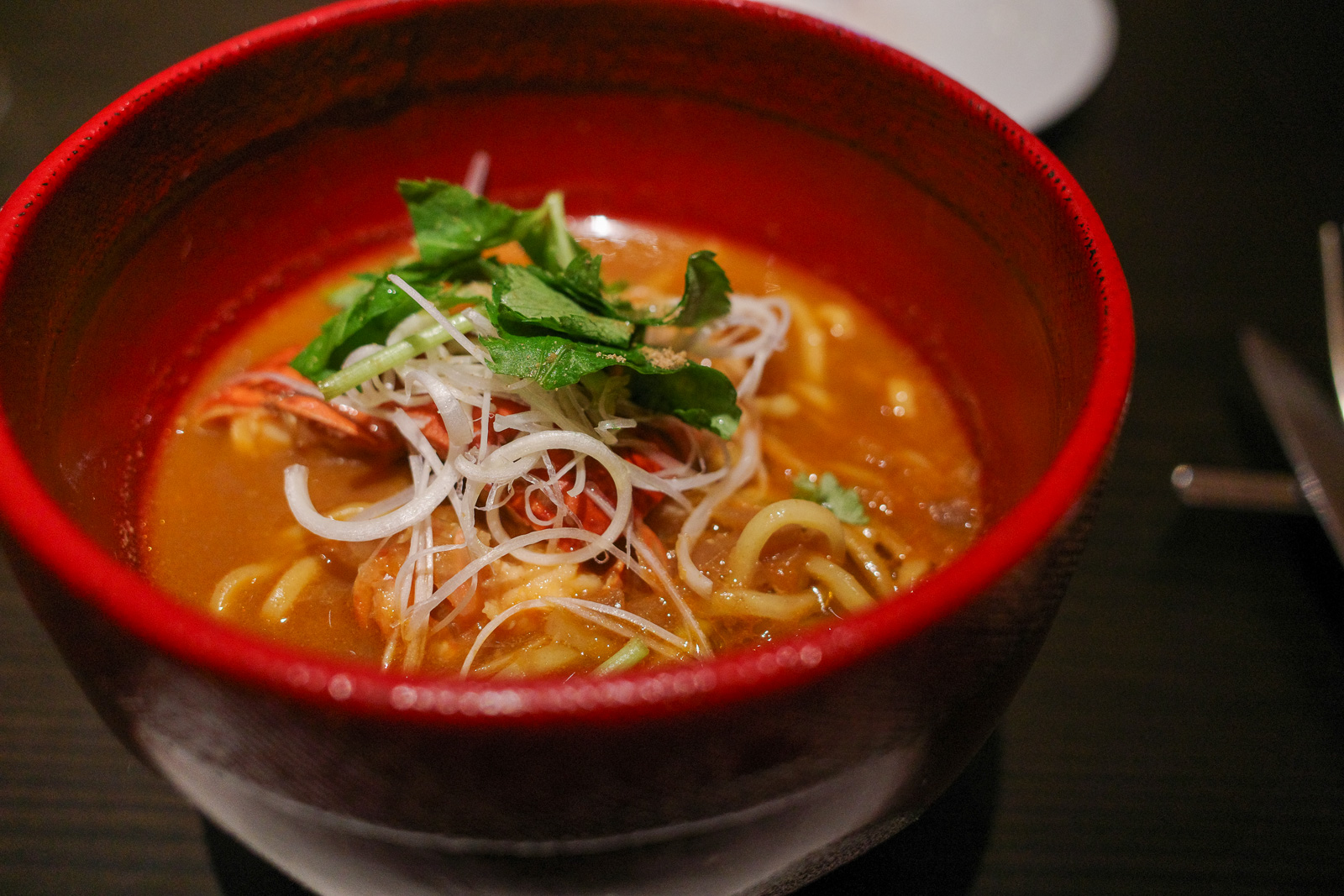 大阪ステーションホテル　SPECIALTY SALON　イブニングカクテル　エビのラーメン