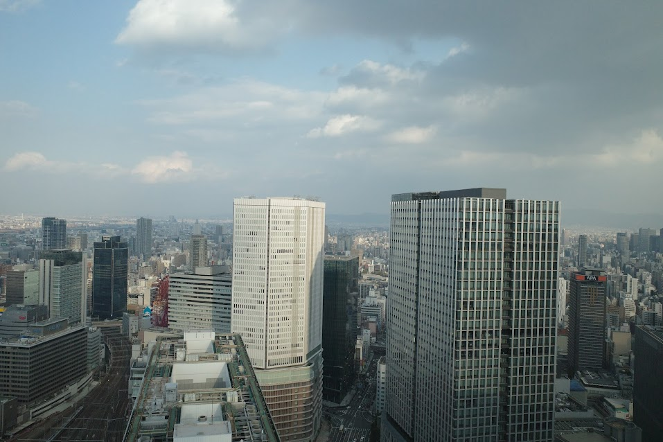 大阪ステーションホテルから見た梅田
