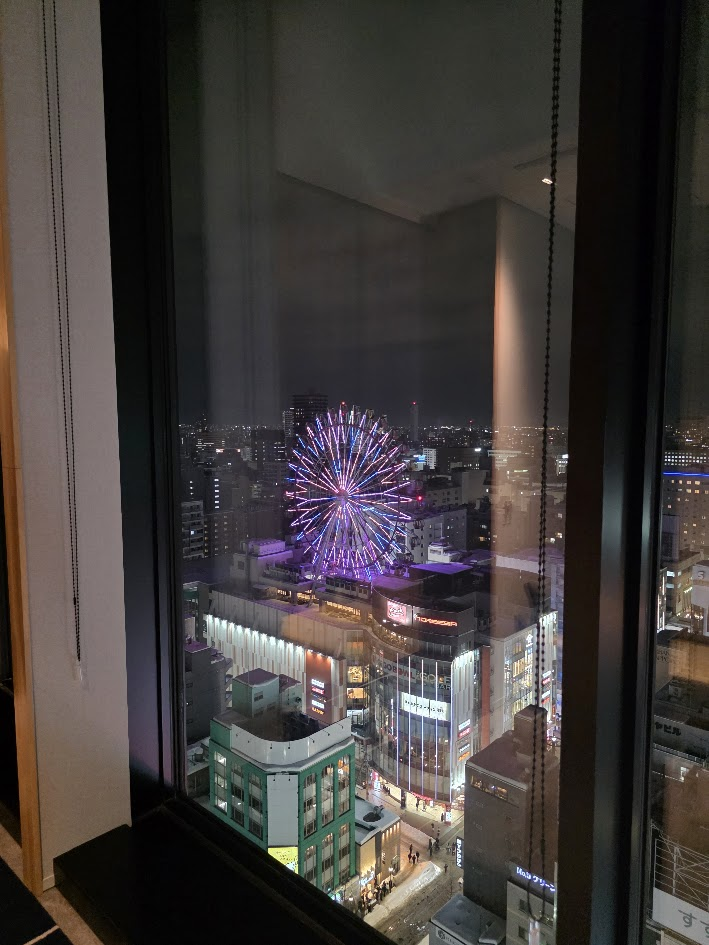 札幌ストリームホテル　18階　PREMIUM SPAからみた景色