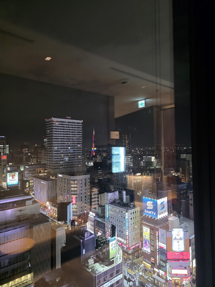 札幌ストリームホテル　18階　PREMIUM SPAから見た景色