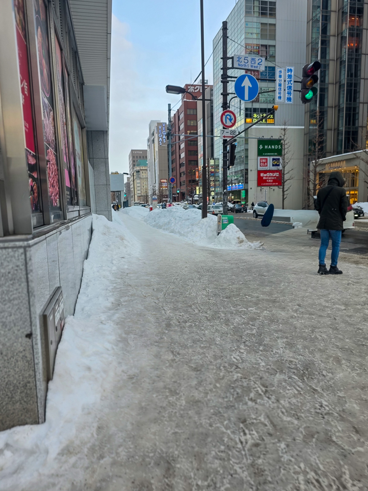 雪が積もった札幌市内