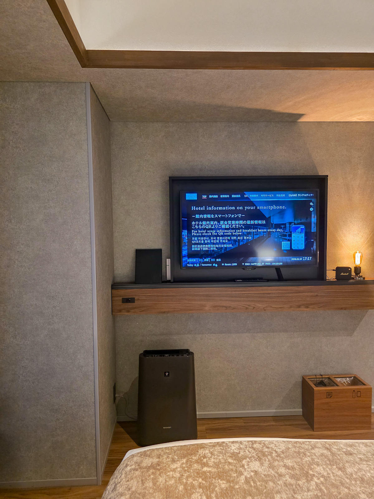 札幌ストリームホテルのテレビ