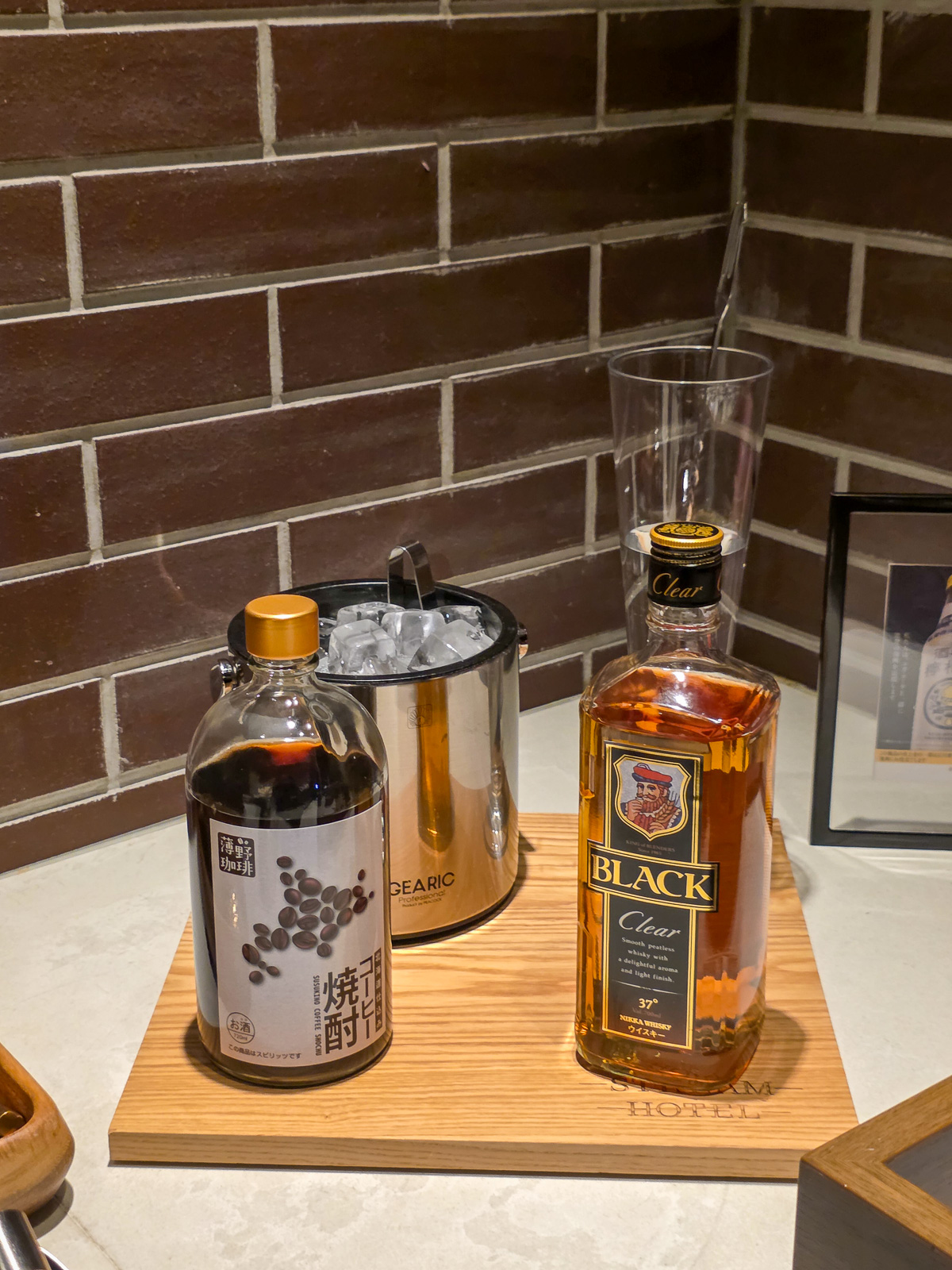 札幌ストリームホテルの18階プレミアムラウンジ　お酒