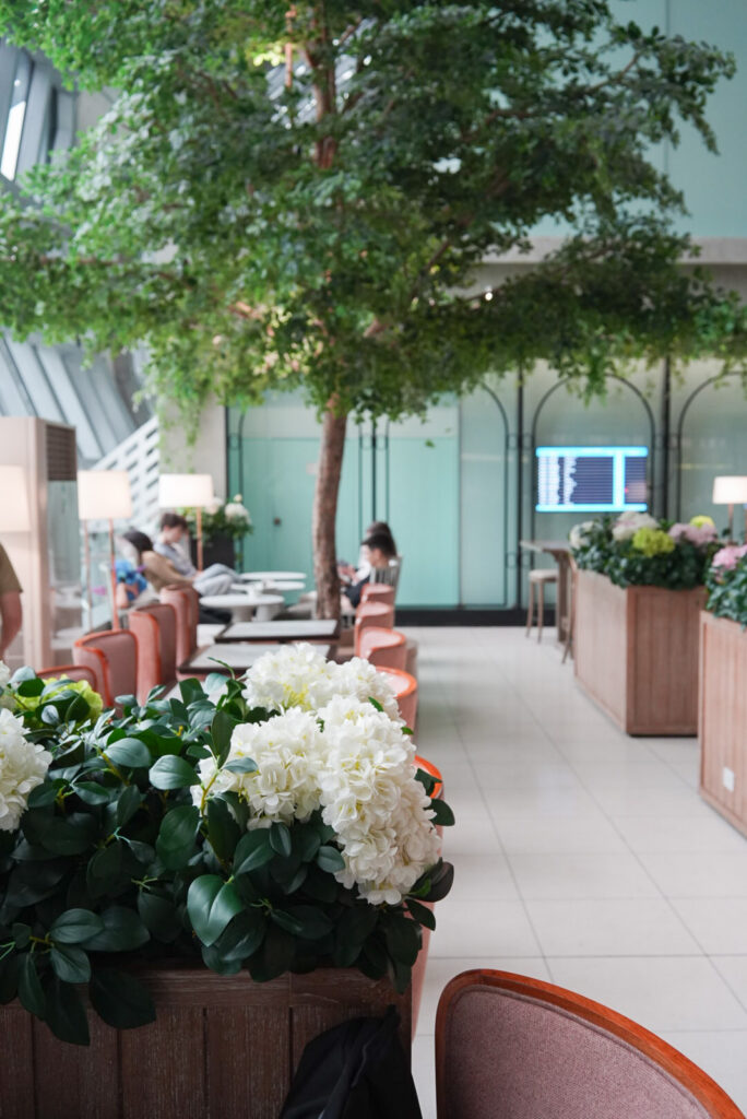 The Coral Executive Loungeの窓際席