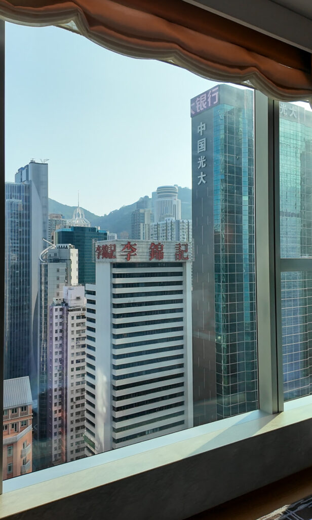 セントレジス香港客室から見た外の景色