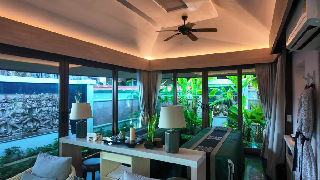 バンヤンツリースパのパヴィリオン(Fusion Focus施術ルーム) / Banyan Tree Spa Phuket pavilion – Fusion Focus massage treatment room