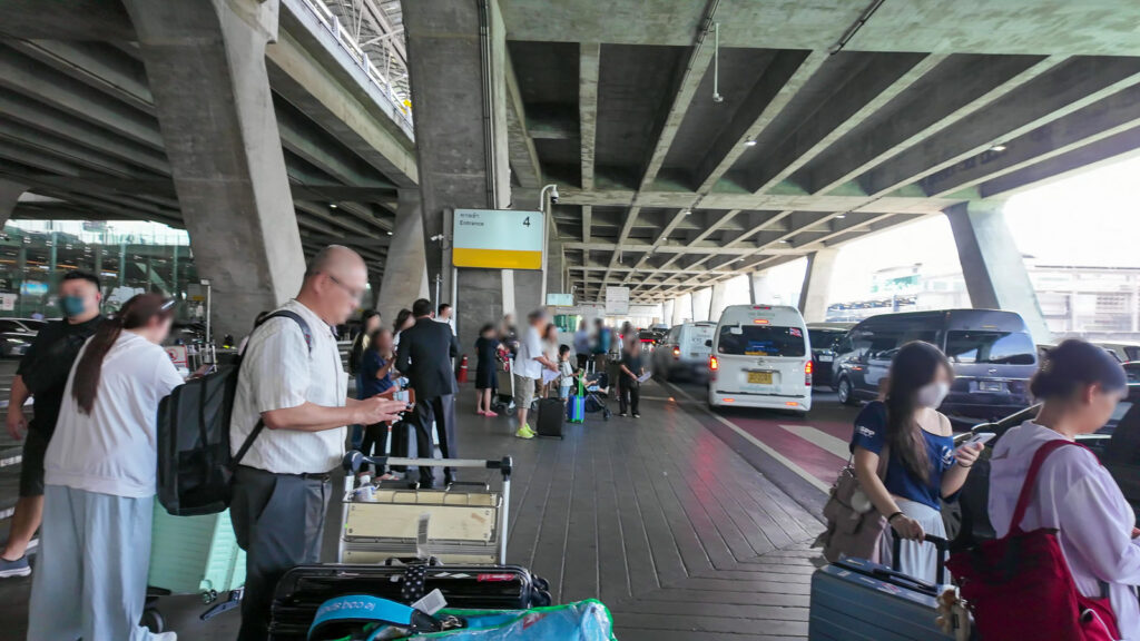 スワンナプーム空港のピックアップエリア