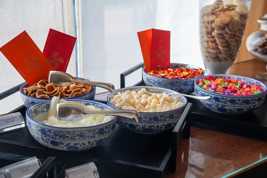 Rosewood Hong KongのManor Clubのアフタヌーンティーの春節お菓子