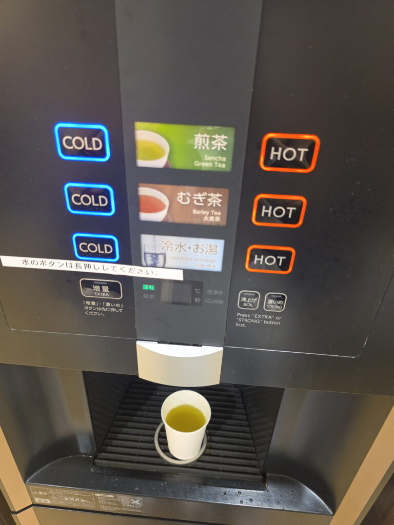琵琶湖ホテル大浴場のお茶