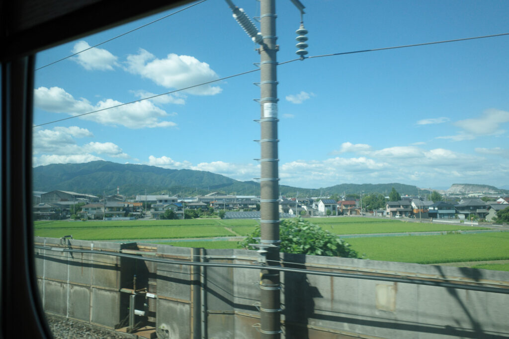 新幹線から見た景色